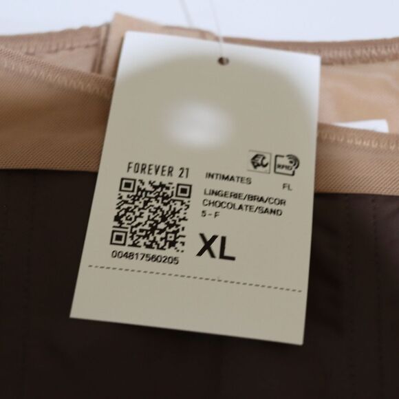 Forever 21 Chocolate and Sand Corset Bralette XL - Picture 9 of 10